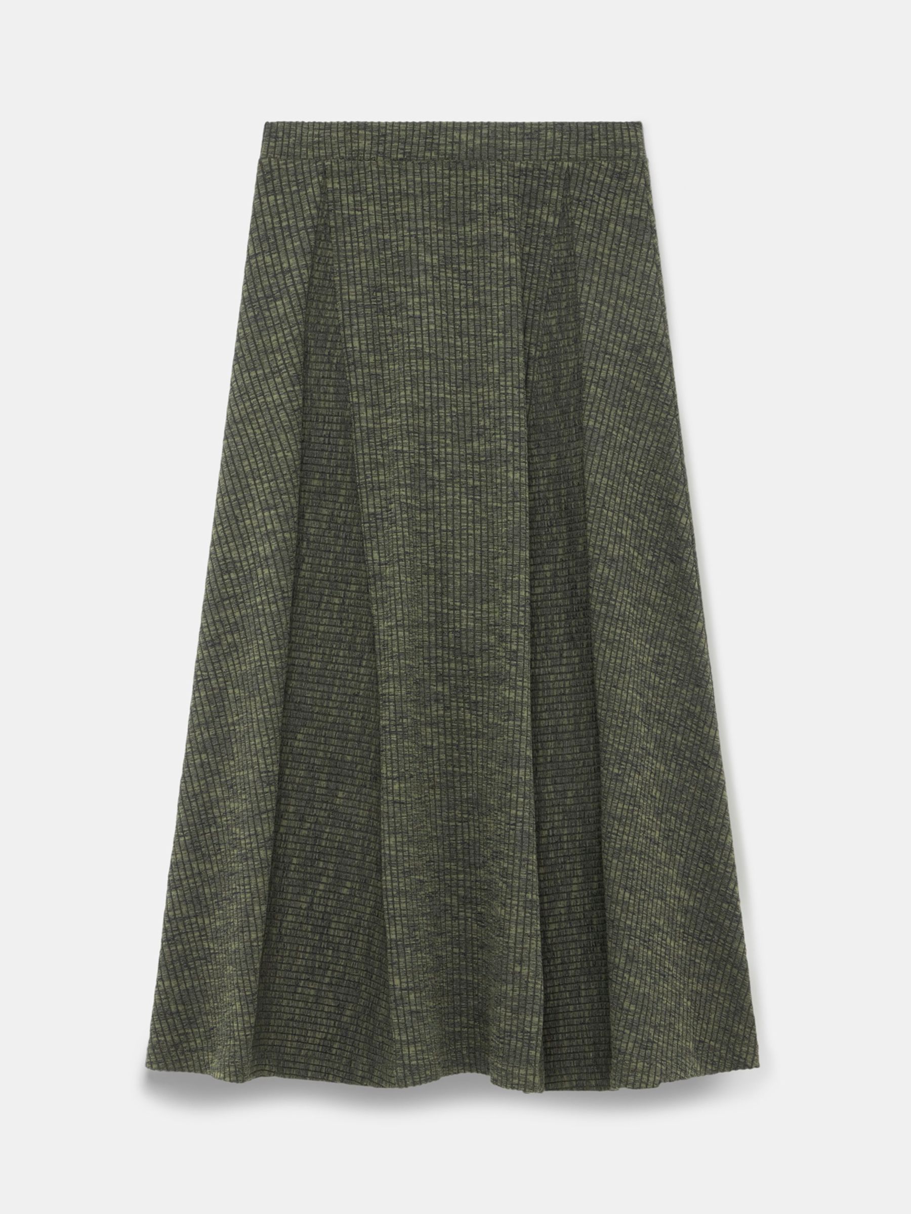 Mint Velvet Panelled Maxi Skirt, Khaki at John Lewis & Partners