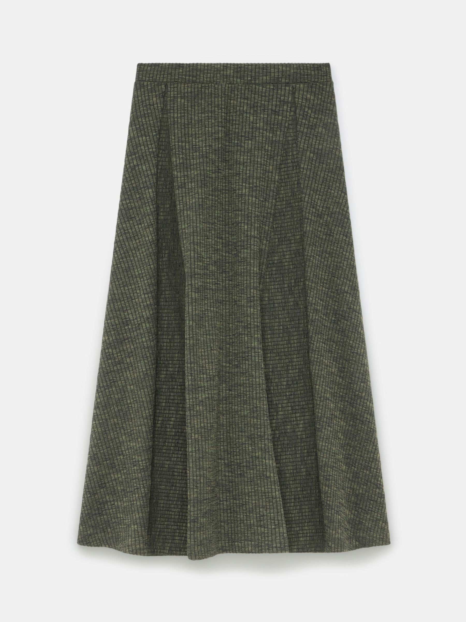 Mint Velvet Panelled Maxi Skirt, Khaki at John Lewis & Partners