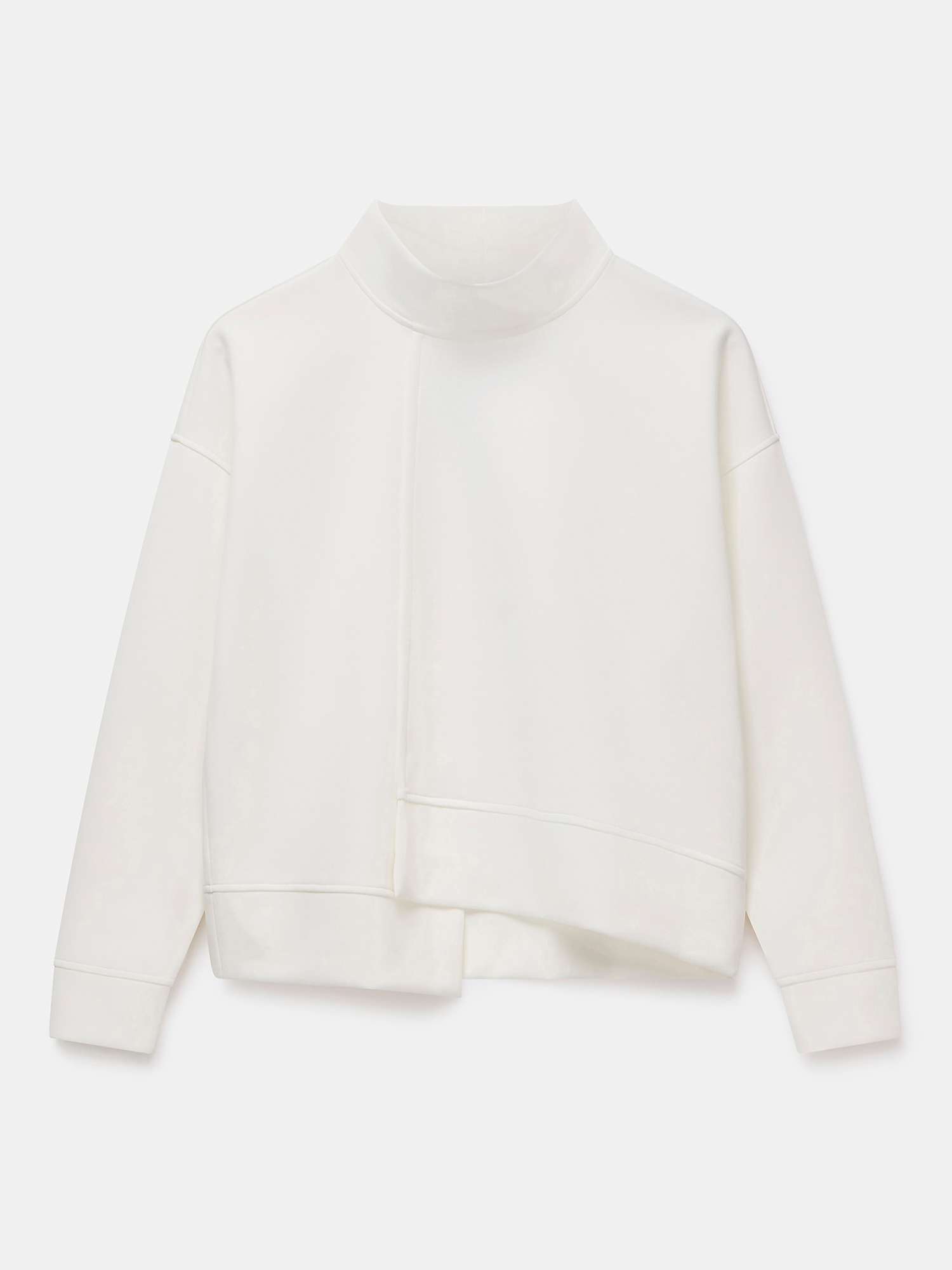 Buy Mint Velvet Asymmetric Hem Sweatshirt, Ivory Online at johnlewis.com