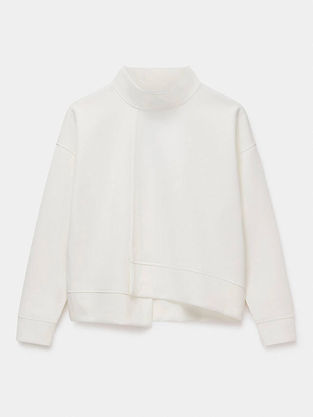 Mint Velvet Asymmetric Hem Sweatshirt, Ivory