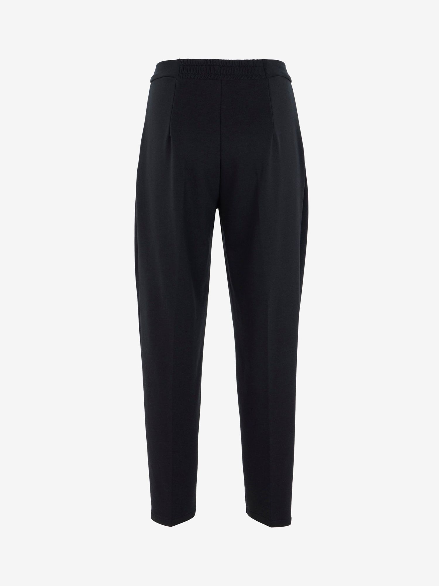 Mint Velvet Jersey Tapered Trousers, Black, XS Regular