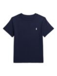 Ralph Lauren Kids' Newport Signature Logo T-Shirt, Navy