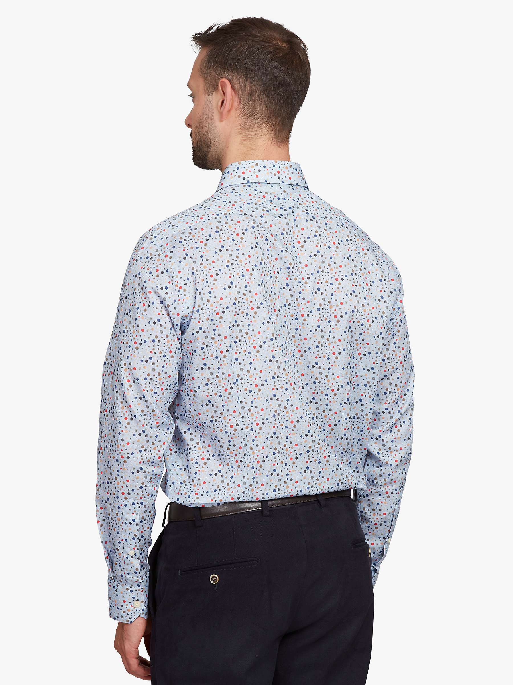 Buy Simon Carter Spots Print Long Sleeve Shirt, Blue/Multi Online at johnlewis.com
