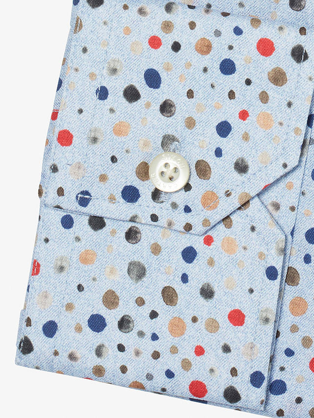 Simon Carter Spots Print Long Sleeve Shirt, Blue/Multi