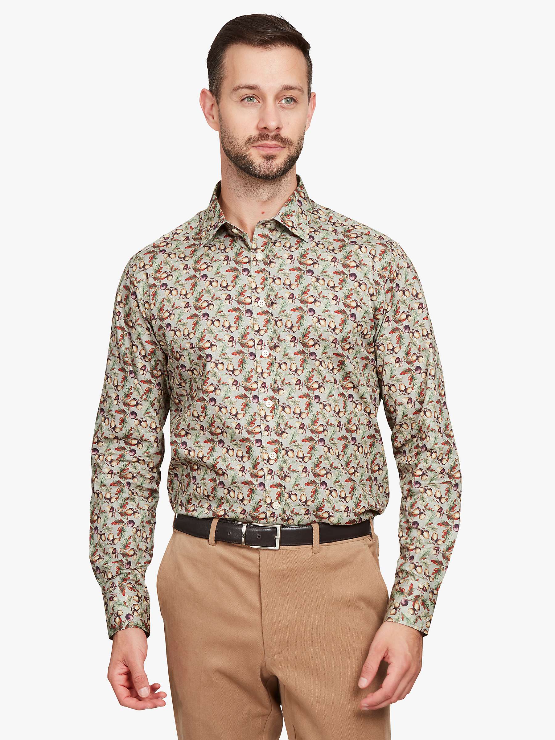Buy Simon Carter Acorn Long Sleeve Shirt, Beige/Multi Online at johnlewis.com