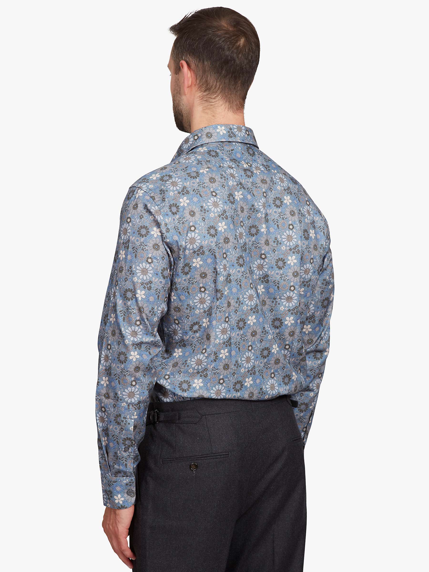 Buy Simon Carter Soft Floral Print Long Sleeve Shirt, Blue/Multi Online at johnlewis.com