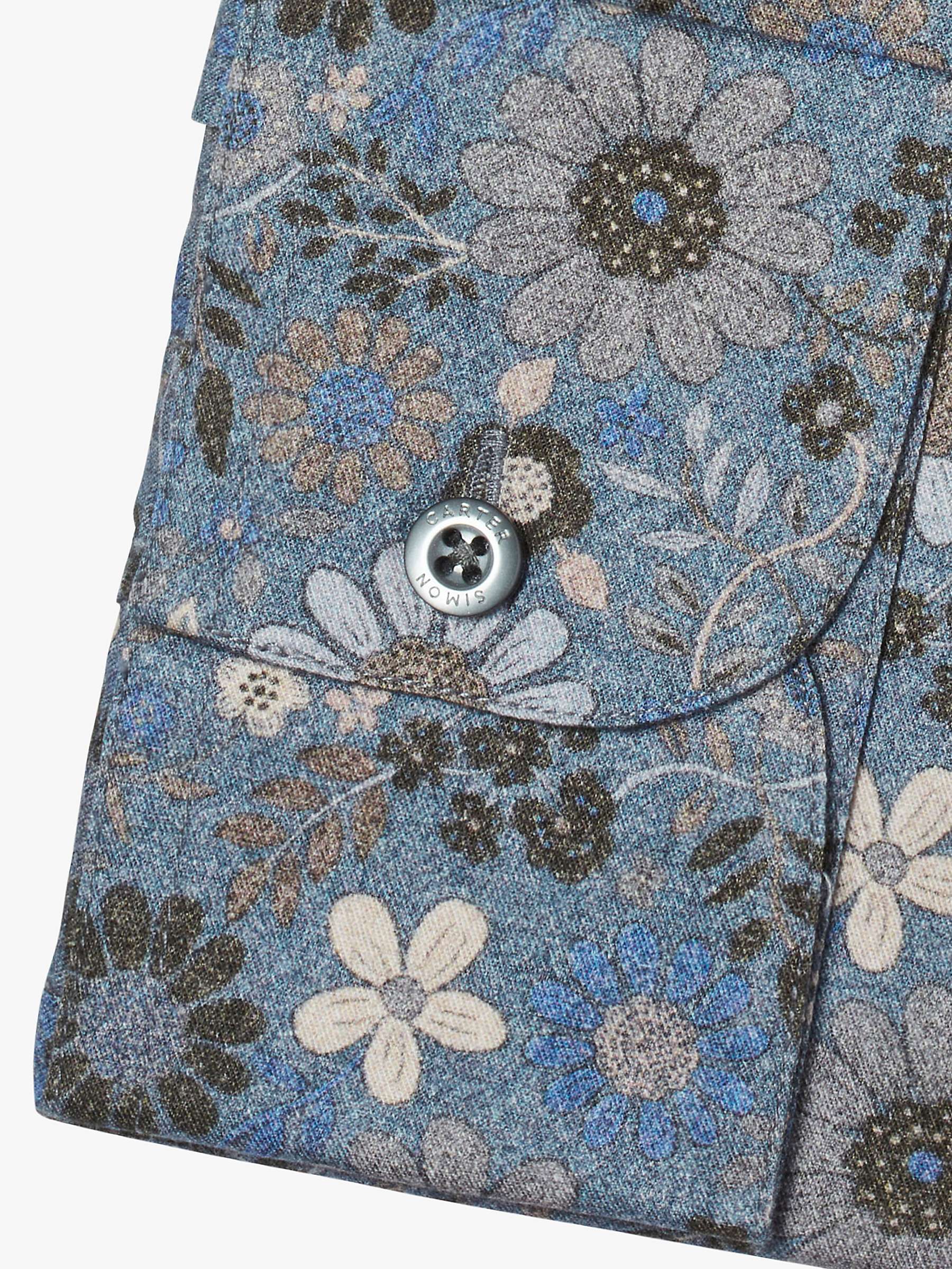 Buy Simon Carter Soft Floral Print Long Sleeve Shirt, Blue/Multi Online at johnlewis.com