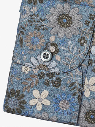 Simon Carter Soft Floral Print Long Sleeve Shirt, Blue/Multi