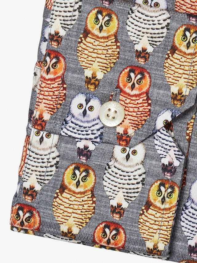 Simon Carter Owl Print Long Sleeve Shirt, Multi