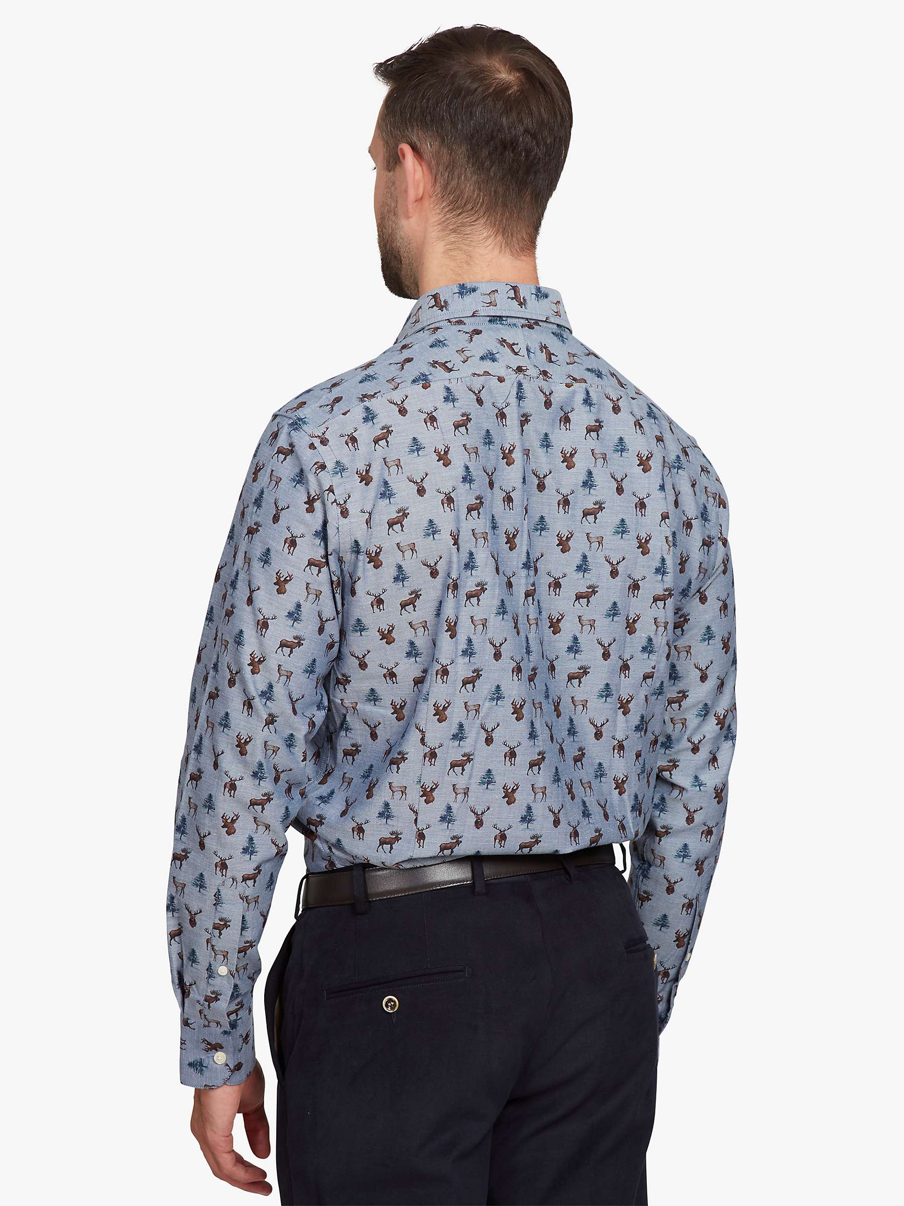 Buy Simon Carter Deer Shirt, Blue/Multi Online at johnlewis.com