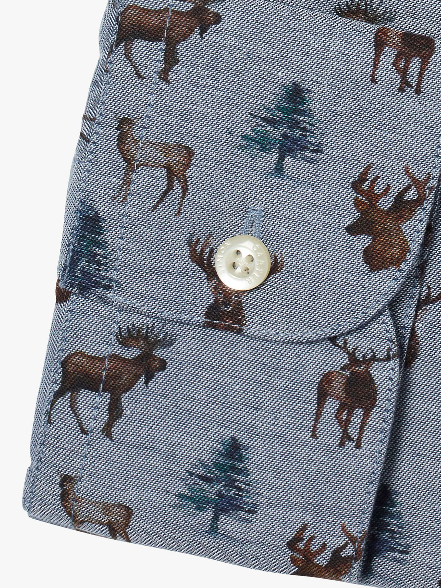 Buy Simon Carter Deer Shirt, Blue/Multi Online at johnlewis.com