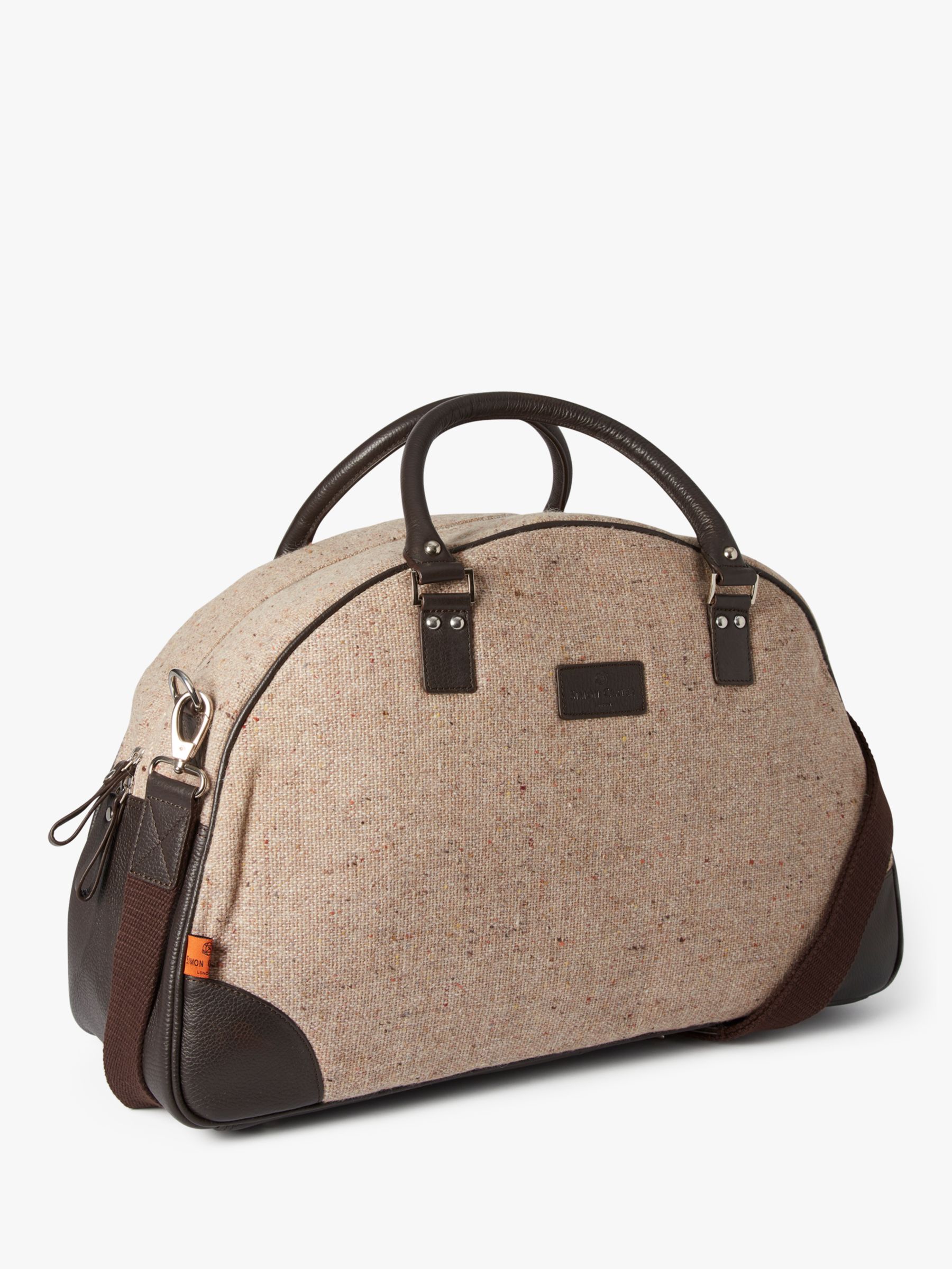Simon Carter Folkestone Tweed Bag, Beige/Brown