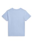 Ralph Lauren Kids' Polo Iconic Logo Colour Changing T-Shirt, Blue Hyacinth, Blue Hyacinth