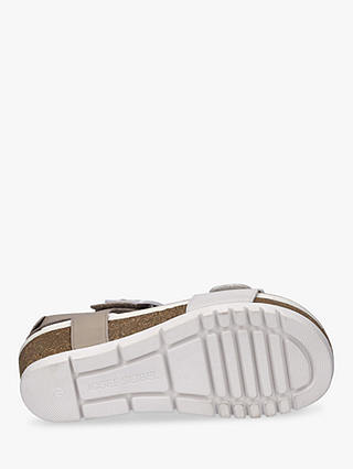 Josef Seibel Quinn 02 Leather Wedge Sandals, Brown/White