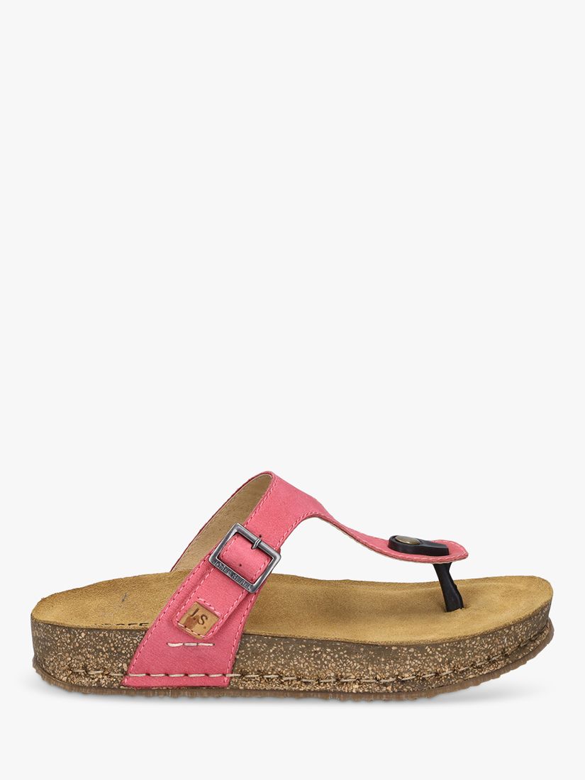 Buy Josef Seibel Hannah 09 Toe Post Leather Sandals, Mid Pink Online at johnlewis.com
