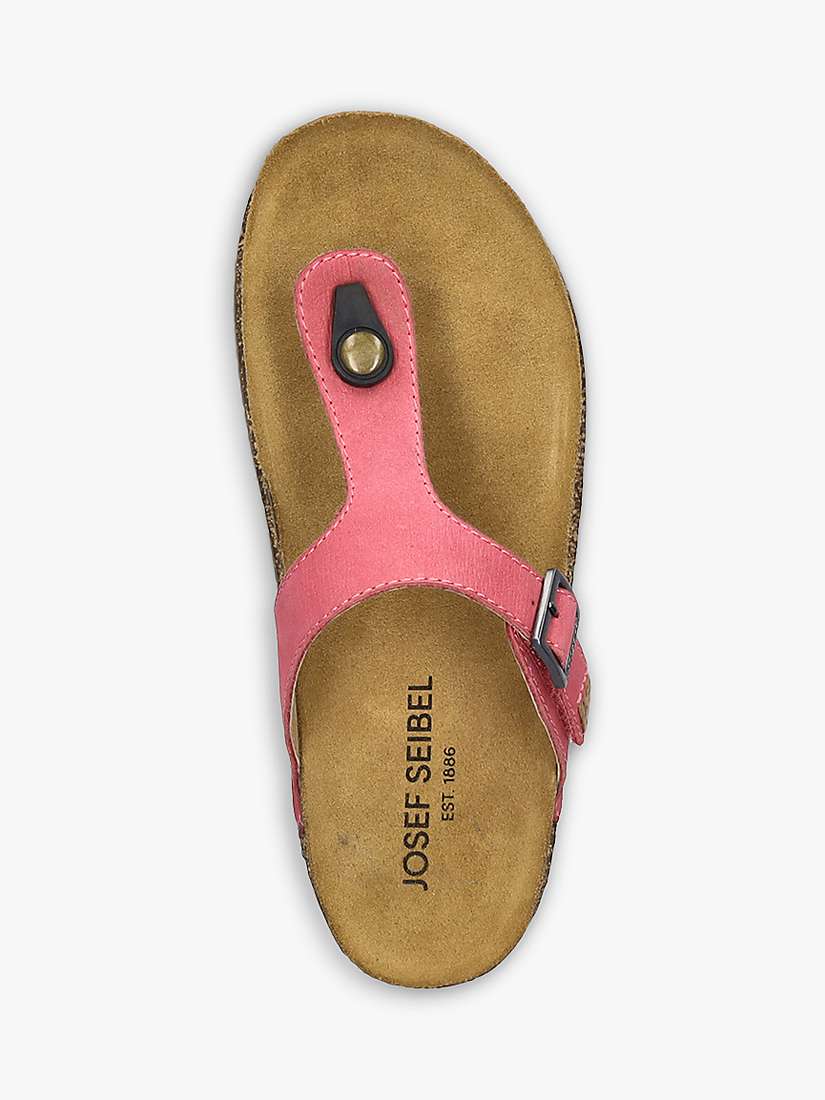 Buy Josef Seibel Hannah 09 Toe Post Leather Sandals, Mid Pink Online at johnlewis.com
