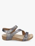 Josef Seibel Tonga 25 Leather Triple Strap Sandals, Anthracite