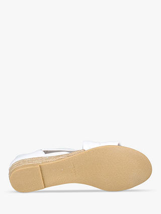 Josef Seibel Grace Leather Cross Strap Wedge Sandals, White