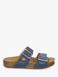 Josef Seibel Hannah 05 Slider Flat Leather Sandals, Blue