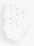 Petit Bateau Baby Rabbit Long Sleeve Bodysuits, Pack of 5, Multi