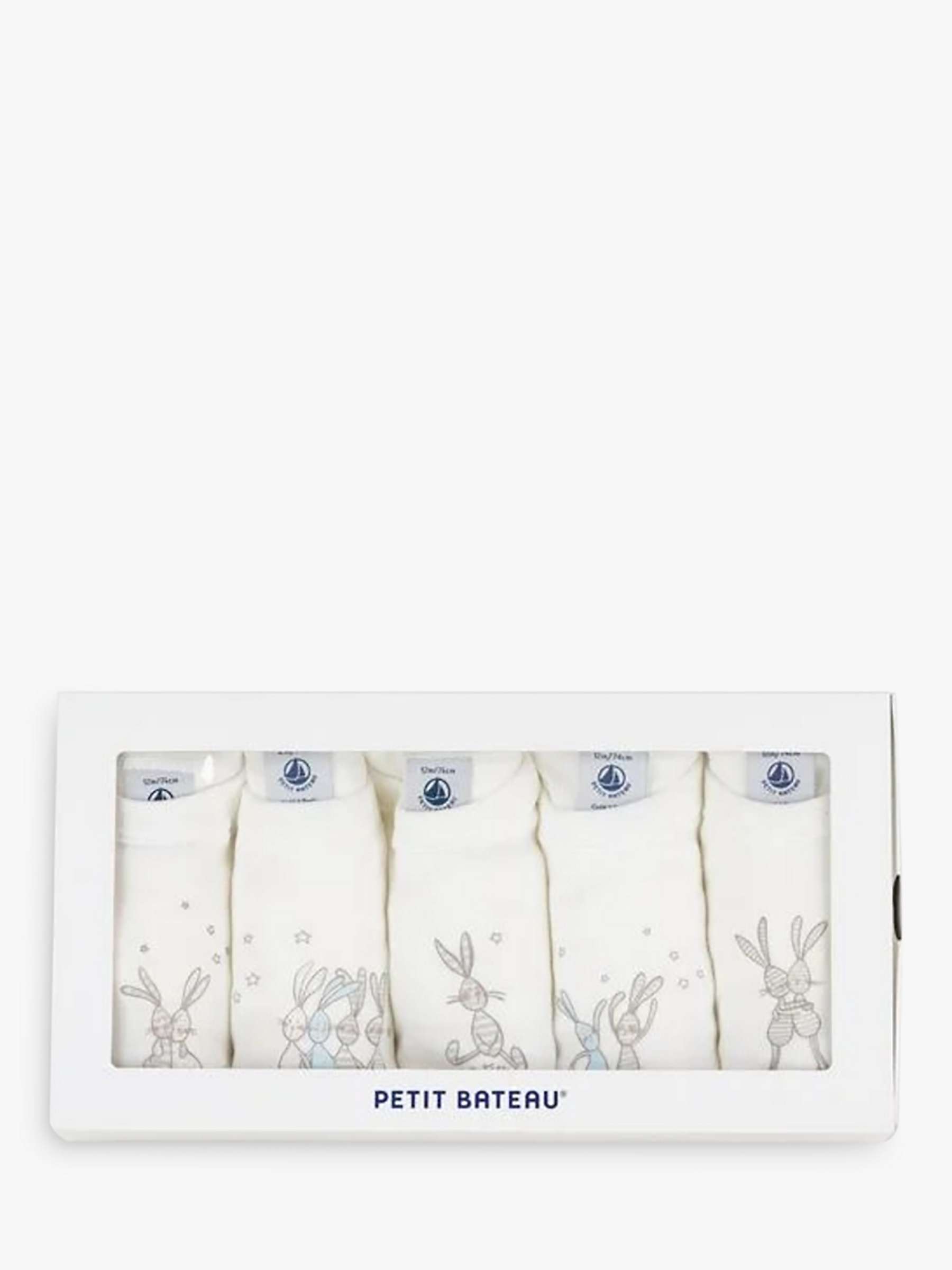 Buy Petit Bateau Baby Rabbit Long Sleeve Bodysuits, Pack of 5, Multi Online at johnlewis.com