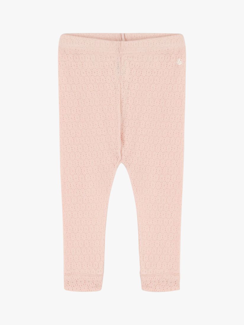 Petit Bateau Baby Openwork Knit Leggings, Saline at John Lewis & Partners