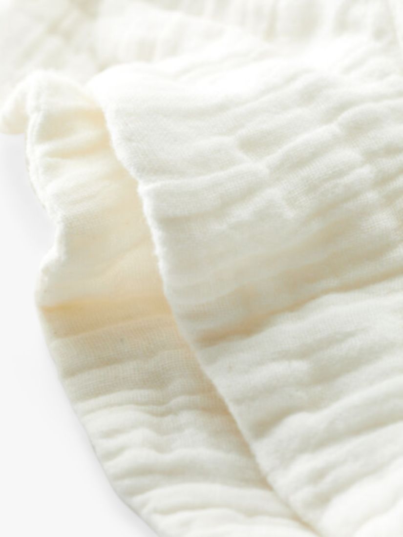 Buy Petit Bateau Baby Organic Cotton Tie Floppy Hat, Marshmallow Online at johnlewis.com