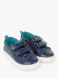 JoJo Maman Bébé Kids' Leather Stitch Riptape Trainers