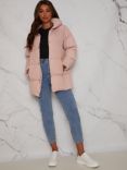 Chi Chi London Padded Puffer Coat, Pink