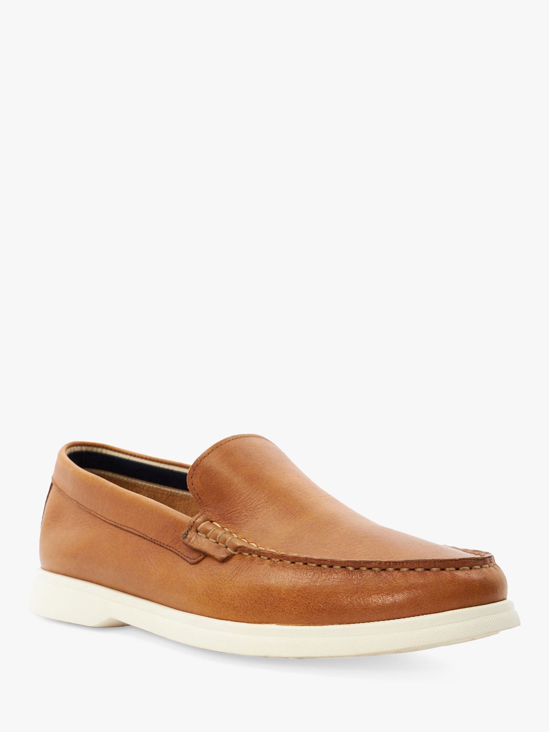 Buy Dune Buftonn Leather Loafers, Tan Online at johnlewis.com