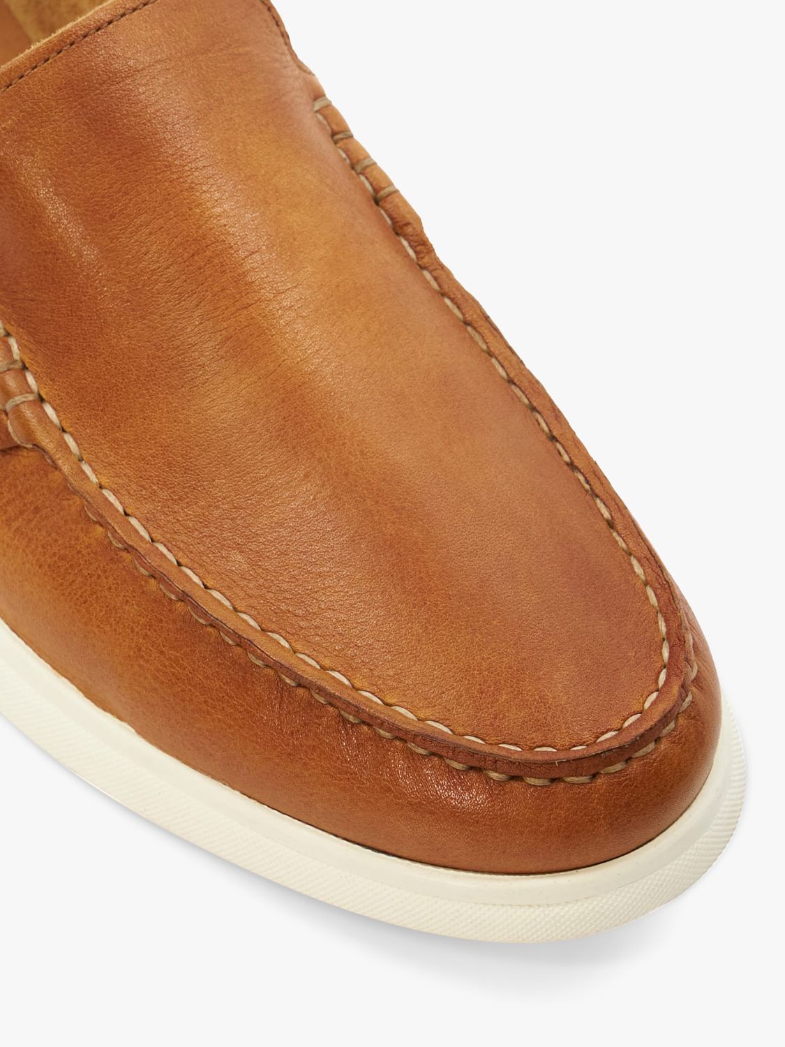 Dune Buftonn Leather Loafers, Tan, 7