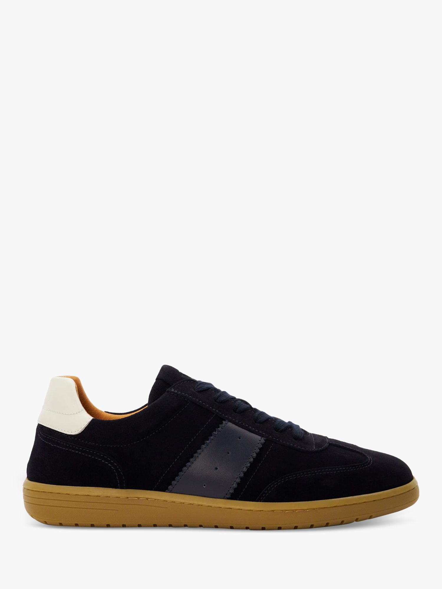 Dune Torress Suede Retro Trainers, Navy, 6