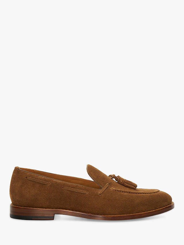 Dune Sandders Leather Tassel Loafers, Tan-suede