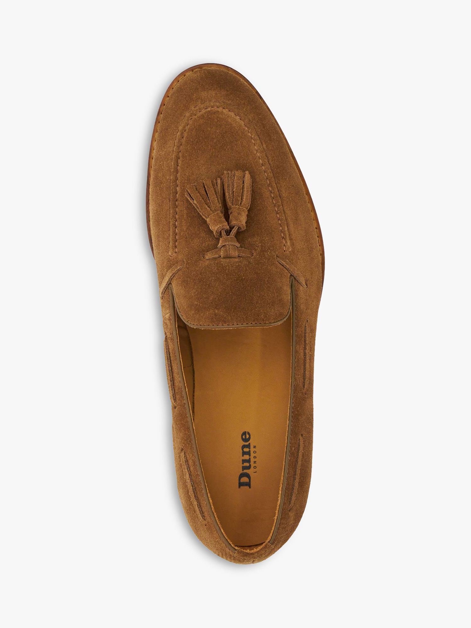Dune Sandders Leather Tassel Loafers, Tan, 6