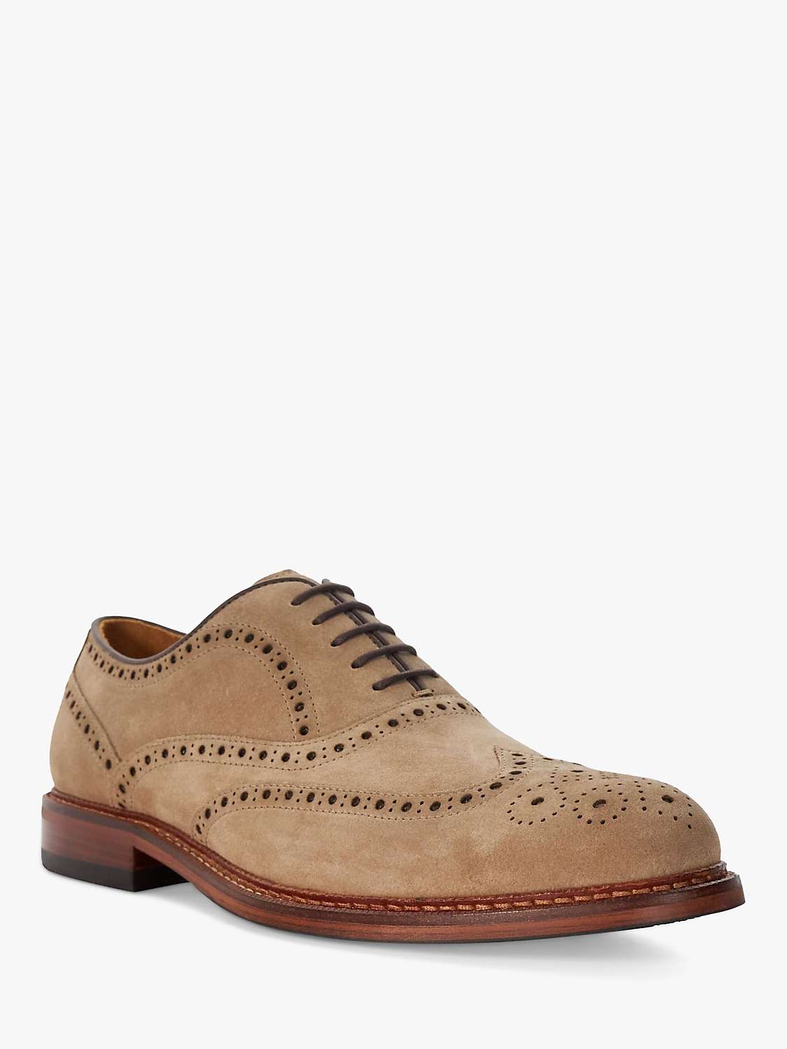 Buy Dune Solihull Suede Oxford Brogue Shoes, Brown Online at johnlewis.com