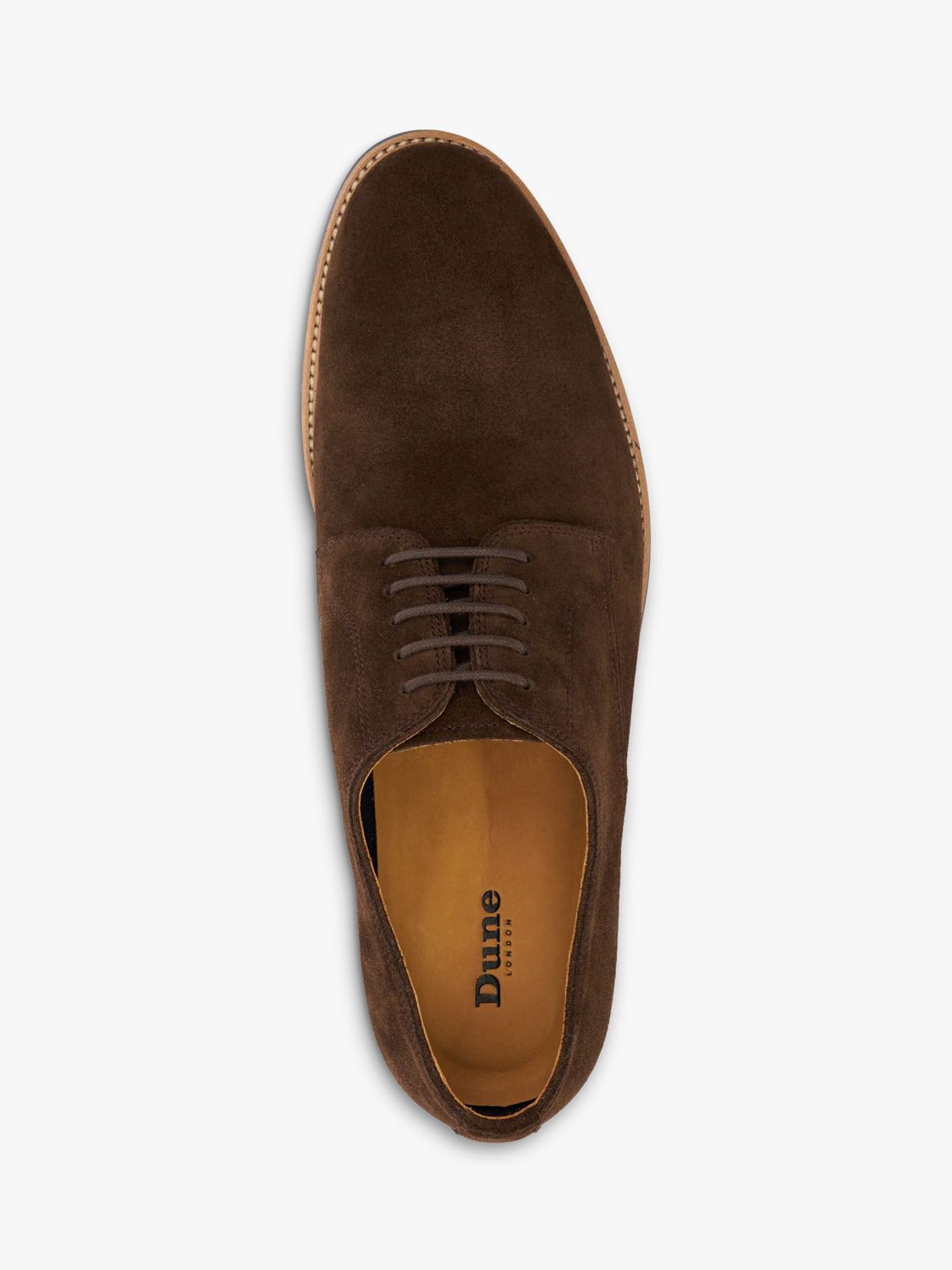 Buy Dune Stanleyyy Gibson Suede Shoes, Brown Online at johnlewis.com