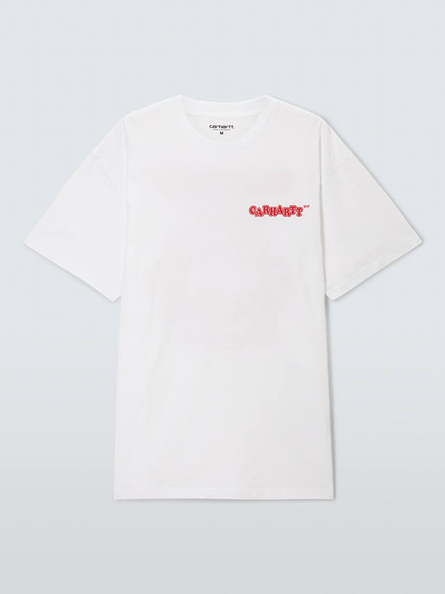 Carhartt WIP Short Sleeve Fast Food T-Shirt, White/Red