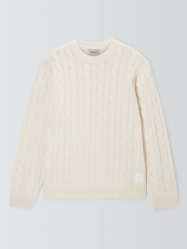 Carhartt WIP Cambell Cable Knit Jumper, Natural