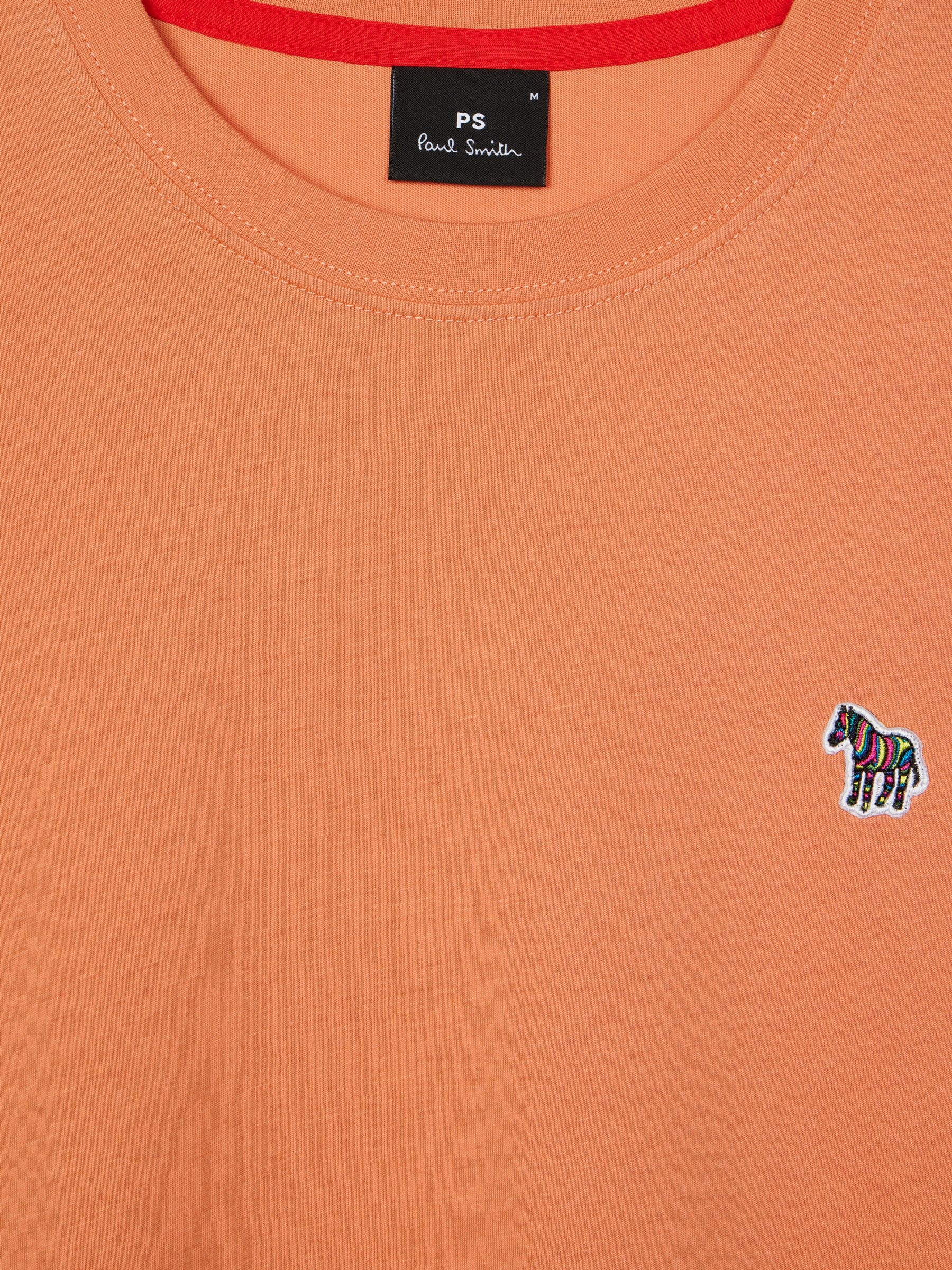 PS Paul Smith Zebra Logo Regular Fit Organic Cotton T-Shirt, Oranges, XL