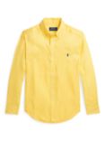 Ralph Lauren Kids' Linen Signature Logo Sport Shirt, Light Yellow