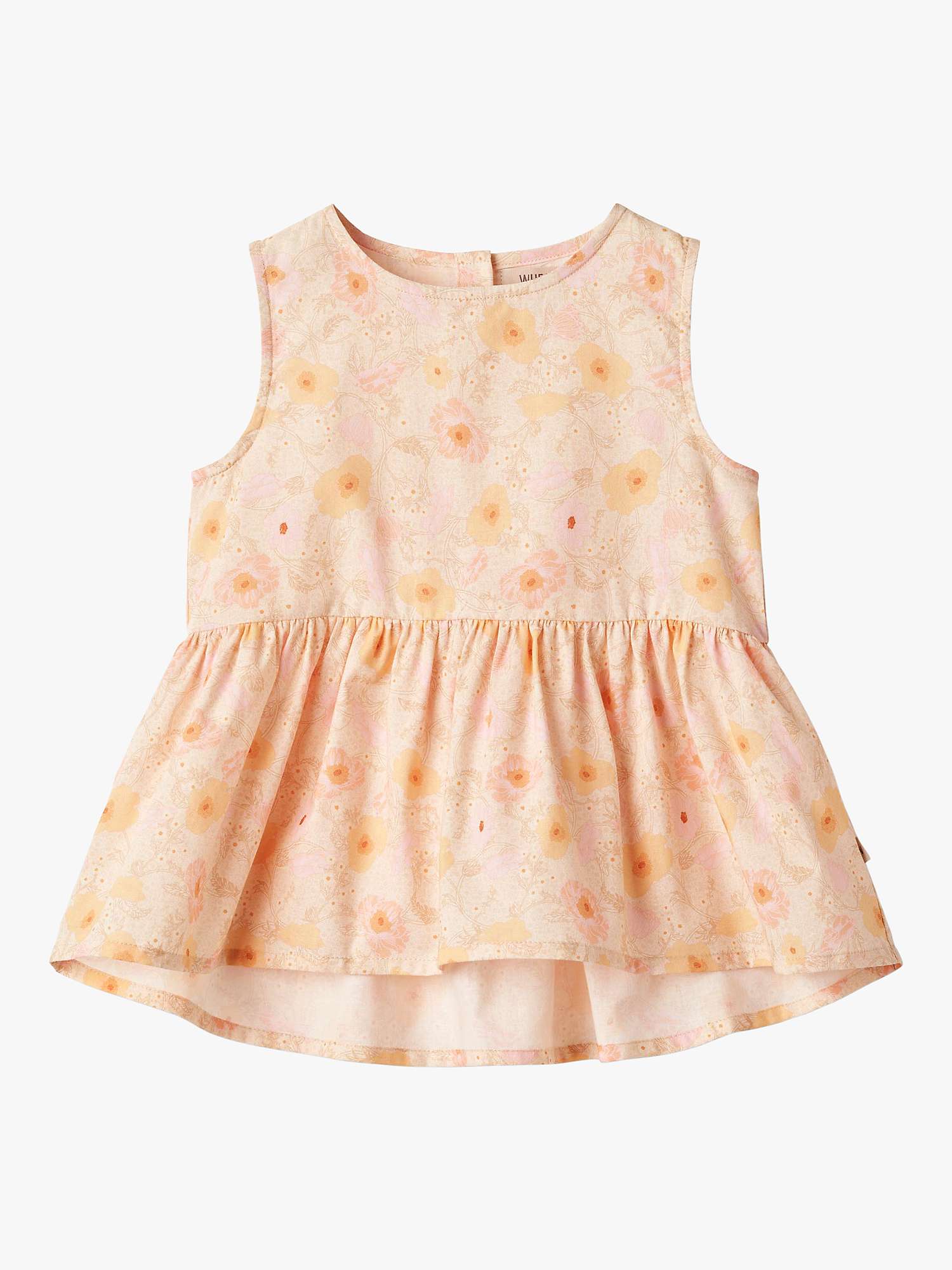 Buy WHEAT Kids' Bea Floral Top, Peach Online at johnlewis.com