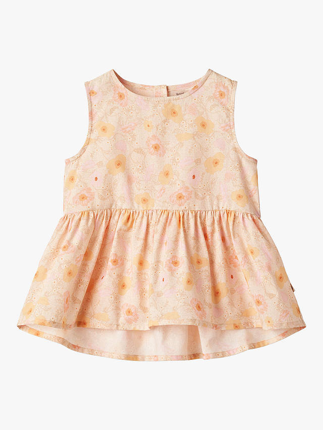 WHEAT Kids' Bea Floral Top, Peach