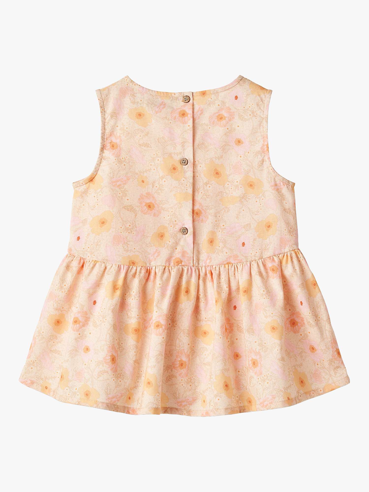 Buy WHEAT Kids' Bea Floral Top, Peach Online at johnlewis.com