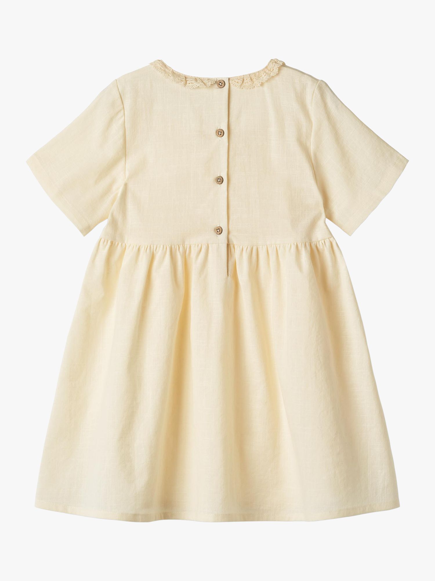 WHEAT Kids' Elma Organic Cotton Dress, Shell, 3 years