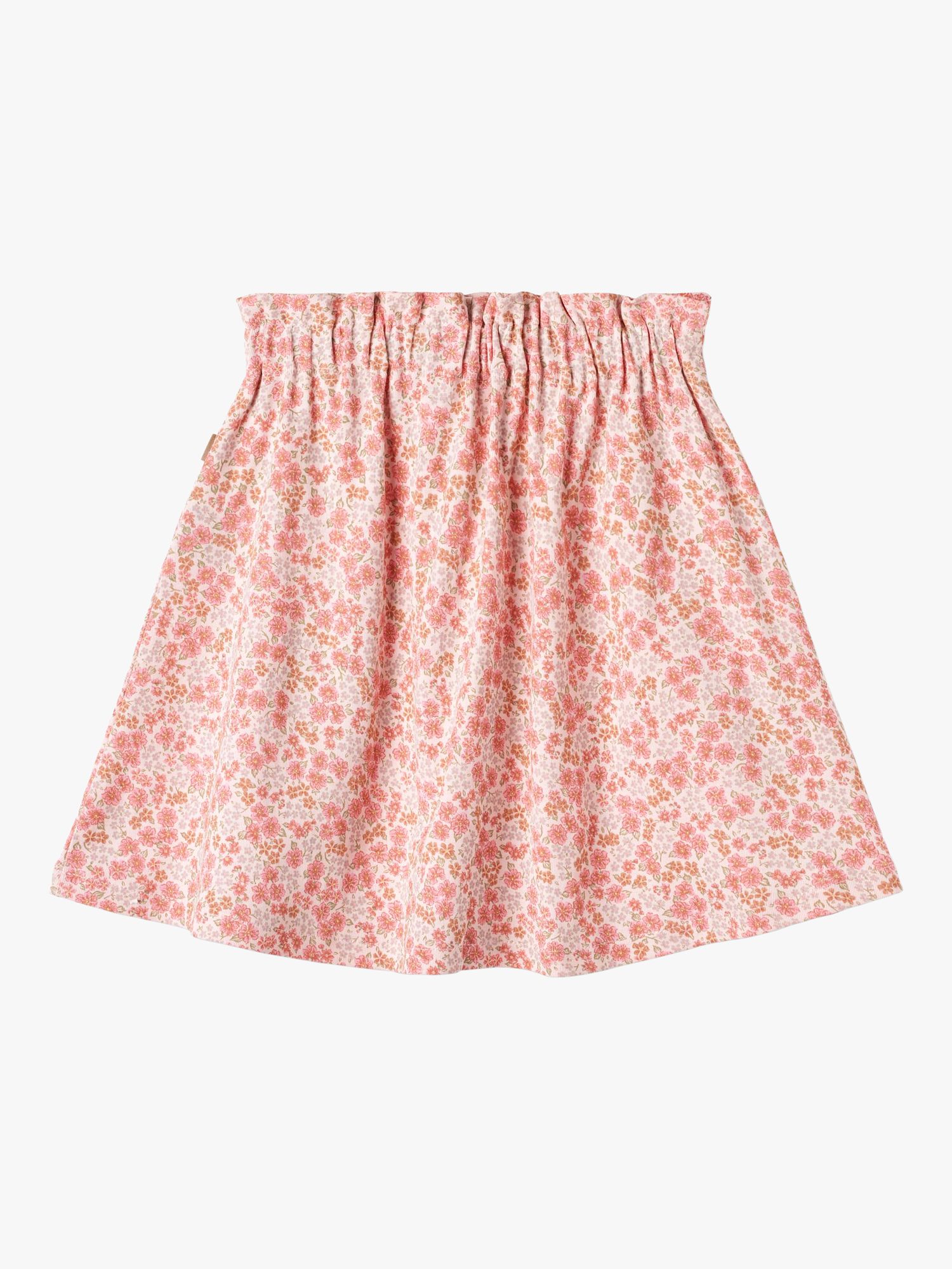 Buy Wheat Kids' Agnetha Organic Cotton Floral Print Skirt, Pink Online at johnlewis.com