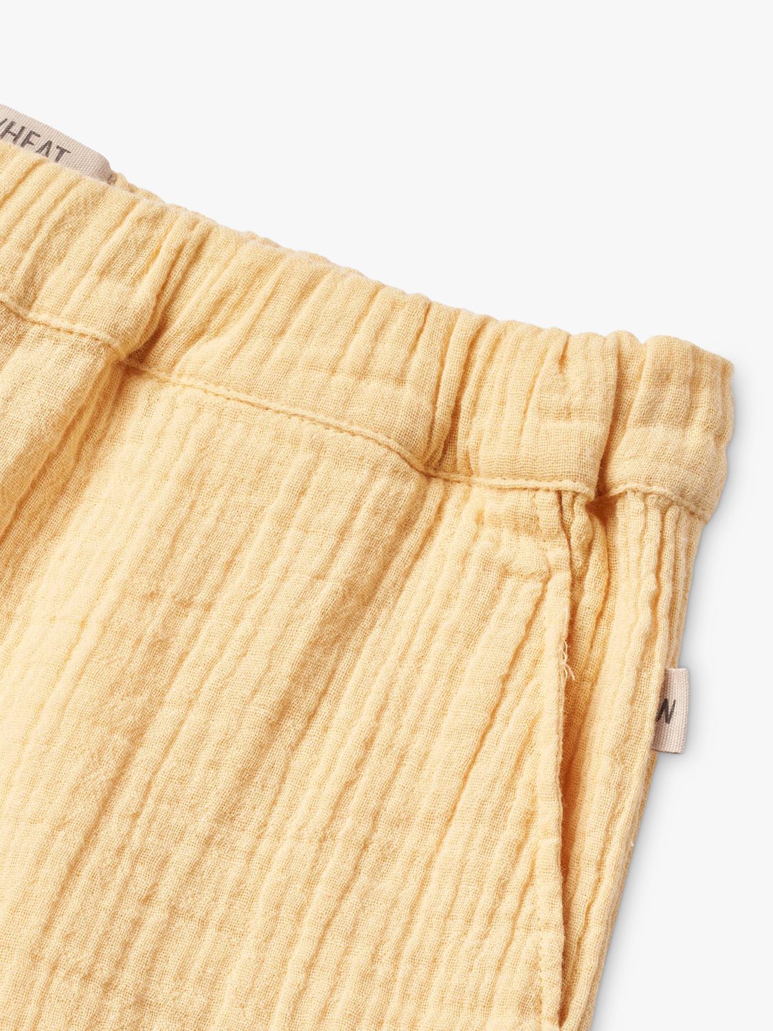 Buy WHEAT Kids' Organic Cotton Lace Eileen Shorts, Pale Apricot Online at johnlewis.com