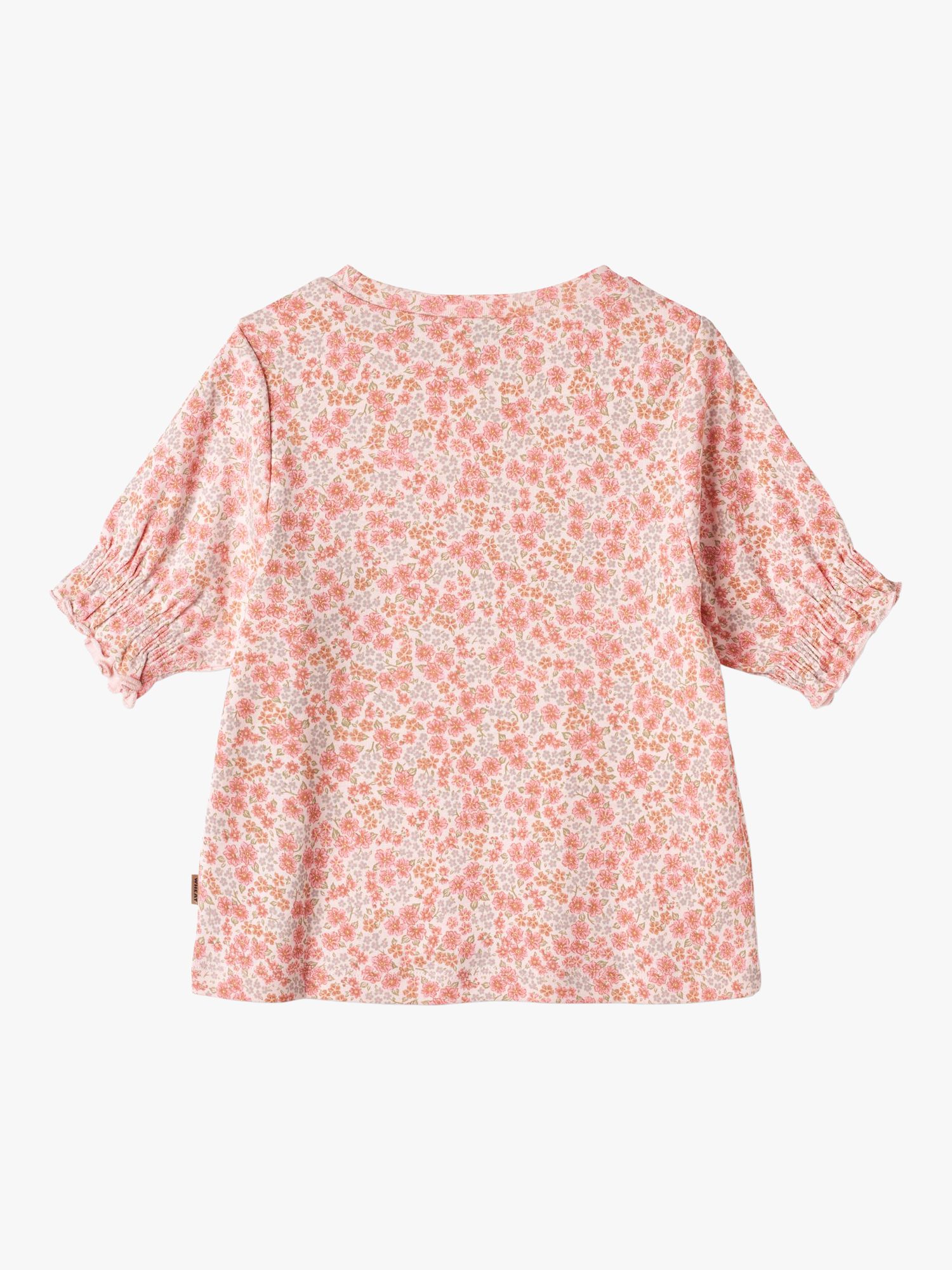 Buy WHEAT Kids' Norma Floral Print Top, Pink Online at johnlewis.com