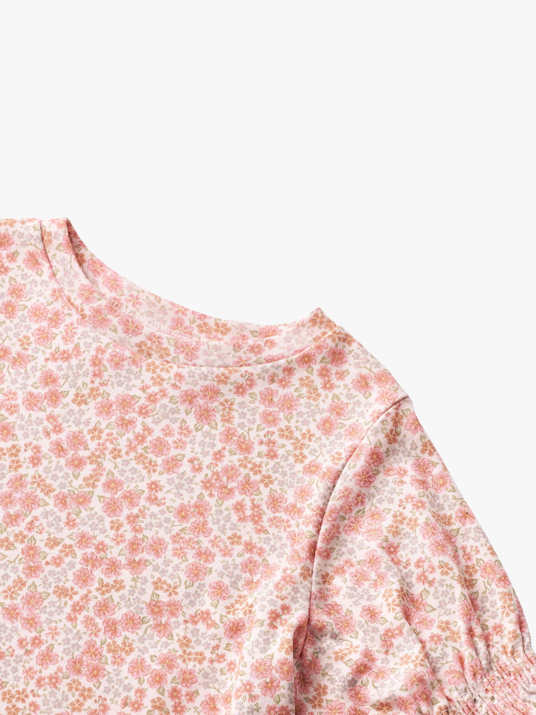 WHEAT Kids' Norma Floral Print Top, Pink, 3 years