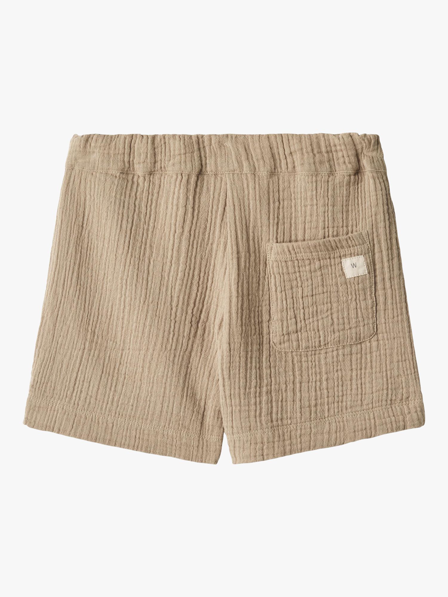 WHEAT Kids' Atlasz Organic Cotton Shorts, Beige Stone, 4 years