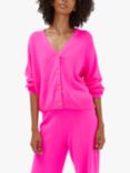 Chinti & Parker Cashmere Blend Boxy Cardigan, Hot Pink